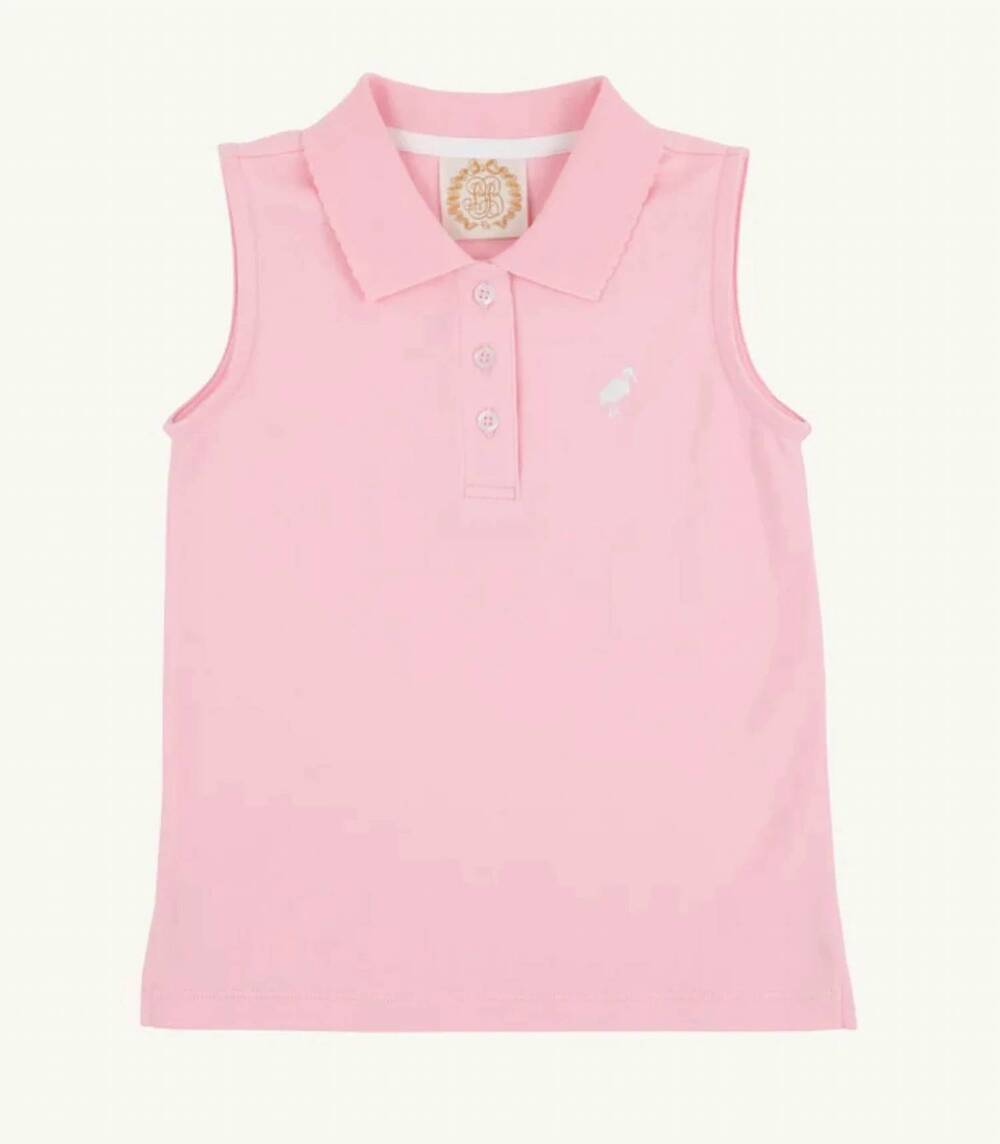 NEW THE BEAUFORT BONNET COMPANY kids' sleeveless anna price polo in pier party p